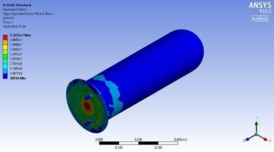 çıkmasından dolayı deney imkanları elverdiğince daha düşük basınçlara çıkılabilecektir. Bu vakum değerinde maksimum deformasyon değeri 0,2186mm civarında çıkmıştır.