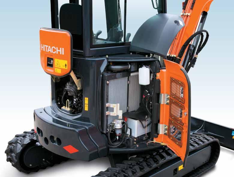 ZX33U-5A BAKIM Hitachi nin yeni ZAXIS mini ekskavatörleri sundukları temizlik ve bakım kolaylığı sayesinde, zorlu ortamlarda bile kolay servis imkanı sunarak işinizin devamlılığını artırmak üzere