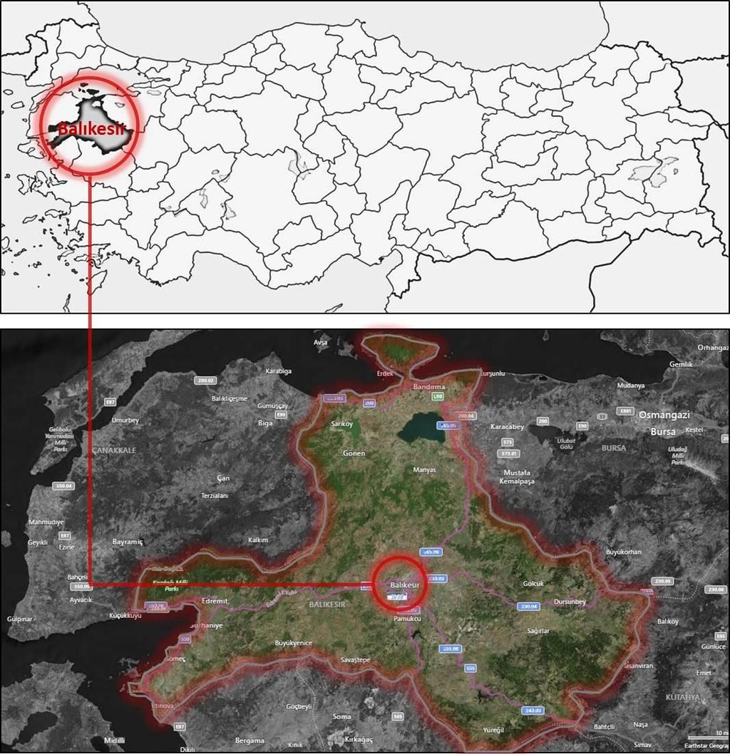 1. PLANLAMA ALANI ÜLKE VE BÖLGE İÇİNDEKİ KONUMU Planlama alanı Balıkesir İli, Karesi İlçesi, Aktarma Mahallesi sınırları içerisinde yer almaktadır.