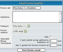 Resync : Bulunduğu satırdaki forumun içeriğini yeniler. Böylelikle siz burada uğraşırken, arka planda bu foruma yeni başlık eklenirse, başlık sayısını yeniler.