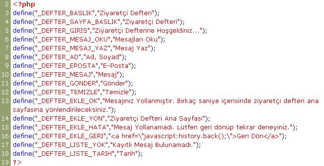 En son olarak php dosyamızın sonuna ; ekliyoruz. Hatırlarsanız adreslerimizin sonuna op= değişkenini ekliyorduk. op=oku op=yaz op=yolla şeklinde.