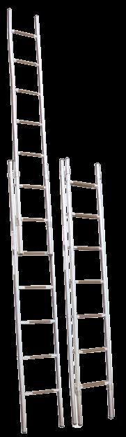 İki Parçalı Yuvarlak B. Merdivenler Two-Piece Round Stepped Ladders İki Parçalı Yuvarlak Basamaklı Alüminyum Merdivenler, iki kademeli ve sürgülü olarak kullanılır.