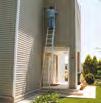 The height of threefold ladders with three stages and sliding can be set upon mounting steel hooks on desired steps. It is extremely durable and reliable.