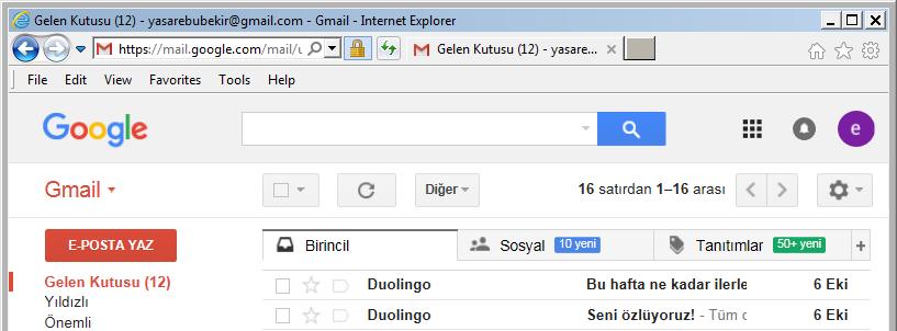 IV. YOL 1) Google Drive üzerinden gönderme.