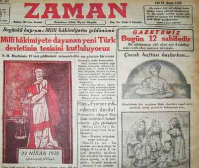 CUMHURİYET TARİHİ Zaman, 24 Nisan 1935. olarak tespit edilmiştir.