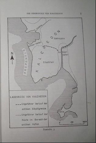 Harita 2: Kalkhedon yerleşim dokusuna ilişkin harita. Asgari, N. ve Fıratlı N.