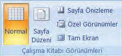 Resim 4.8: Excel yardımı h. Elektronik tablolama uygulamasını kapatma: Elektronik tablolama uygulamasını kapatmak için Ofis düğmesine tıklanarak Excel den Çık seçeneği seçilir.