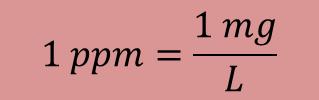 1 litre çözeltide 1 mg çözünen maddenin derişimine ppm denir.