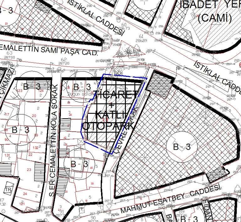 Şekil 33: 31 Ada 41 Parsele ait 1/1000 Ölçekli Uygulama İmar Planı Değişikliği 7.1. Planlama Alanı Kullanımları Planlama alanının kullanımları ve büyüklükleri aşağıdaki gibidir.