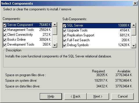 Typical seçeneğinde SQL server program dosyalarını, yönetim araçlarını ve online dökümanlarını yükler. Bu seçenekte hangi bileşenlerin yükleneceği sorulmaz. Kurulum otomatik olarak yapılır.