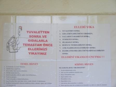 500 metre uzaklıkta) bir tuvalet ve lavabo