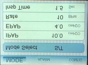 Menu Setting for BPAP25 (Other Models have less options, refer to Section 8 Specification form) Mode Setting Choose mode and set parameter.