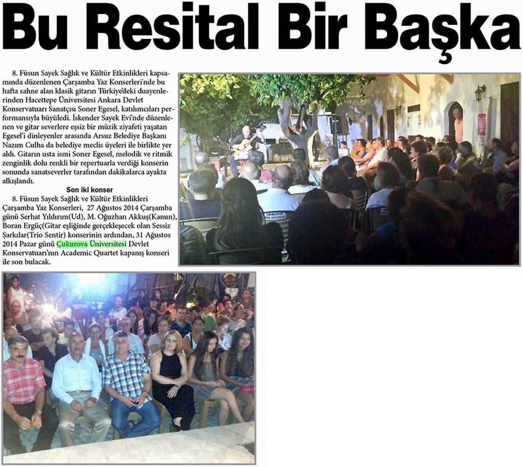 BU RESITAL BIR BASKA Yayın Adı : Hatay Hürhaber Gazetesi