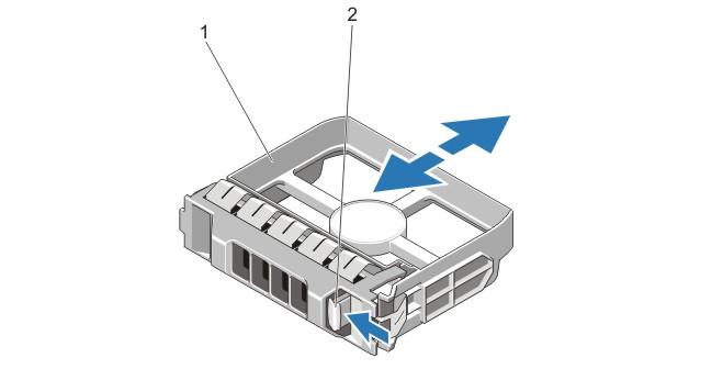 3,5 inç HDD veya SSD kapağını çıkarma DİKKAT: Uygun sistem soğutması için tüm boş HDD veya SSD yuvalarında sürücü kapaklarının takılı olması gerekir. 1. Bir kapak takılı ise ön çerçeveyi çıkarın. 2.