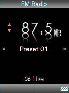 67 FM Radyoyu Dinleme ve Kaydetme FM Radyo ekranı Frekans Ön ayar numarası Not Müzikçaları satın aldığınız ülke/bölgeye bağlı olarak, ekran görünümü farklılık gösterebilir.