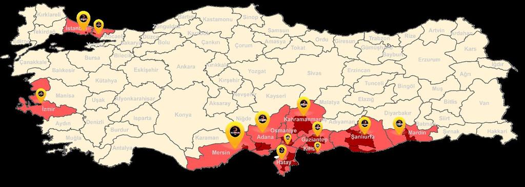 Sosyal Yardımlaşma ve Dayanışma Vakıfları - Hizmet Merkezleri 81 ilde 1002 Sosyal Yardımlaşma 18 Kızılay Hizmet Merkezi