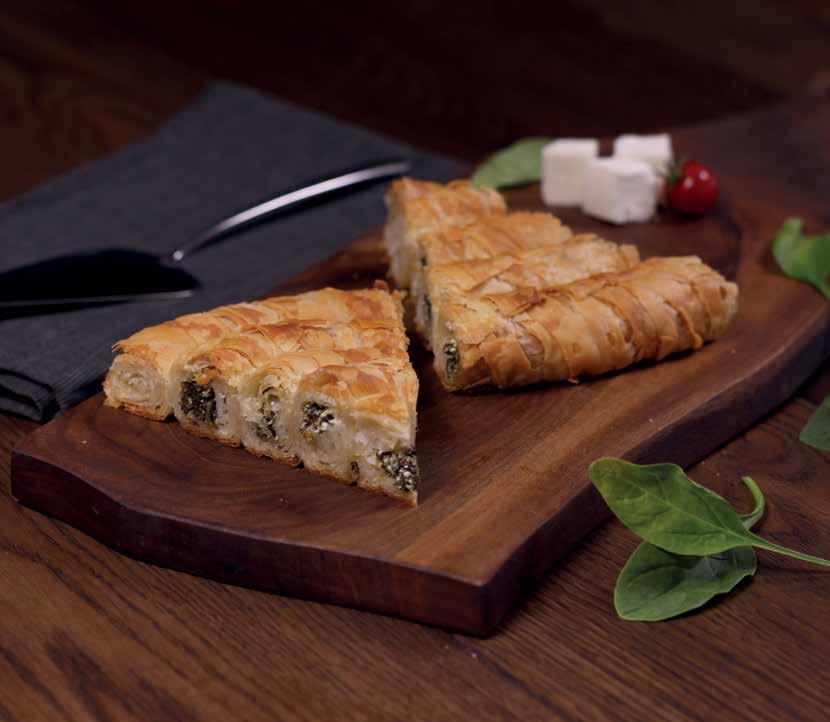 TRAY PASTRY TEPSİ BÖREĞİ Code: 0401 Tepsi Böreği Peynirli With Cheese Code: 0402 Tepsi Böreği Peynirli Ispanaklı With Spinach and Cheese 1/6 850 kg 18 1800 3540 dk 102 35x45 1/6 850 kg 18 1800 3540