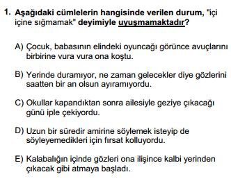 2017 YGS SINIF DÜZEYİ, ÜNİTE VE KAZANIM DAĞILIMI TÜRKÇE TESTİ SORU SINIF DÜZEYİ ÜNİTE KAZANIM 4. ÜNİTE: KELİME BİLGİSİ 1.