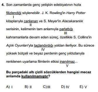 4. ÜNİTE: KELİME BİLGİSİ 1. Kelimede Anlam ve Kavram 2. Kelimede anlamın oluşumunu açıklar. 3. Kelimelerin anlam oluşturmada birbirleriyle ilişkilerini belirler. 2. Kelimelerin Farklı Anlamlarda Kullanımı 2.