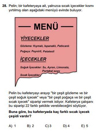 .2.4.1 Problemler Oran orantı kavramlarını gerçek hayat durumlarını modellemede ve problem çözmede kullanır.2.4.2 Denklem ve eşitsizlikleri gerçek hayat durumlarını modellemede ve problem çözmede kullanır.