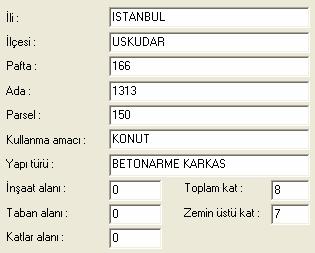 20 Binanın projelerinden ve raporlarından, binada yapılan gözlem ve ölçümlerden, bina malzeme örneklerine bakılarak ; Dış duvar kalınlığı ; 19 cm Dış duvar