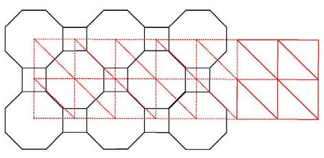noktalar üzerinde kesien kenar saylarna bakmak gerekir. ekil 11 de 8.8.4 tesselasyonunda üç kenarn bir köede kesitii, ekil 11 deki 4 4 tesselasyonunda ise dörtkenarn bir noktada kesitiini görmekteyiz.