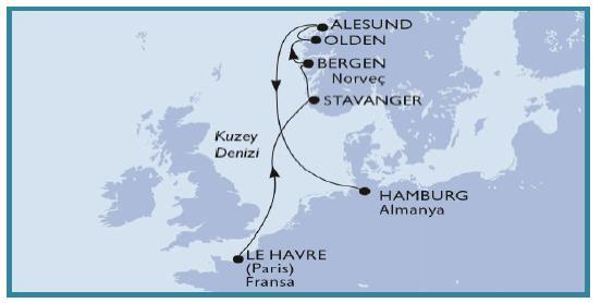 FİYATLARA DAHİL OLAN HİZMETLER Tarifeli seferler ile İstanbul Paris gidiş, Hamburg İstanbul dönüş uçak bileti 5 yıldızlı MSC Magnifica da 7 gece tam pansiyon konaklama Paris te 1 gece 4* otelde oda &