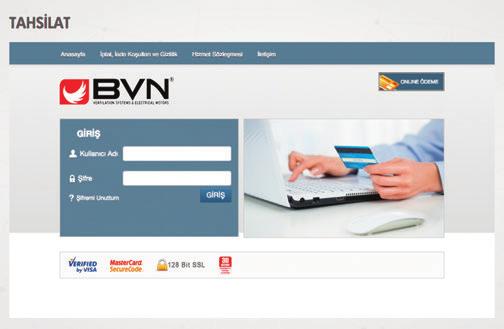Ödemelerinizi online ödeme sistemimizi kullanarak kredi kartına