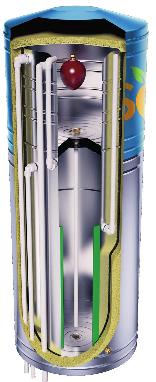 Güneş Enerji Sistemleri 5 Şamandıra 0.50 mm Krom Çelik Sıcak Su Haznesi Sıcak Su Havalandırma Borusu Soğuk Su İniş Borusu 0.
