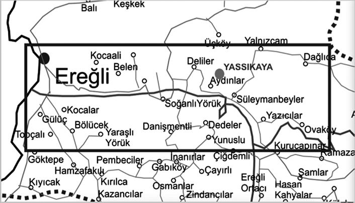 baraj ve göletler (Google Maps) Harita 3b: Zonguldak Ereğli yüzey