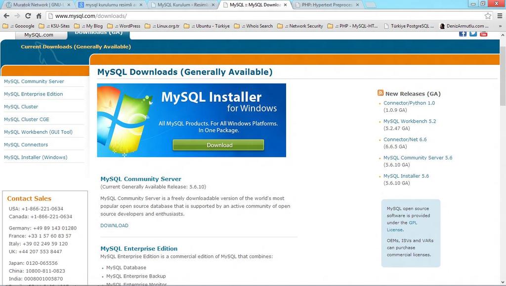 MySQL Kurulumu (Windows) MySQL Community