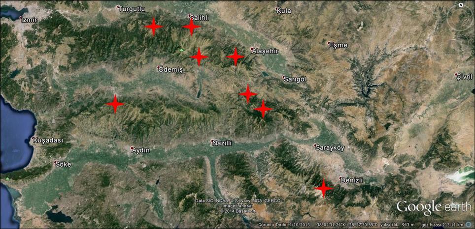 20 İZMİR LOKASYONU MANİSA LOKASYONU DENİZLİ LOKASYONU Şekil 3.1.