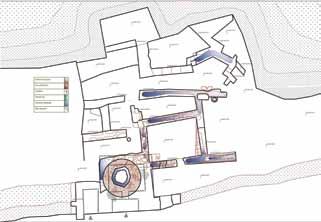 KAZI RAPORLARI Çiz. 2 Aşağı Hamam ve çevresi kazı alanı vaziyet planı Dwg. 2 Lower Baths and environs, layout plan Res. 6 Aşağı Hamam ve Demirci Atölyesi Fig.