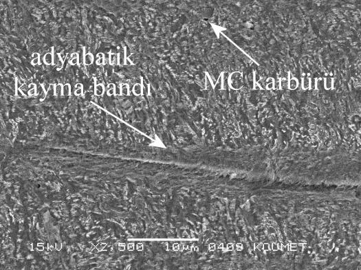 Çalışma kapsamında aşağıda verilen sonuçlar elde edilmiştir. Şekil 10. Penetrasyon çıkış hattına ait SEM görüntüsü.