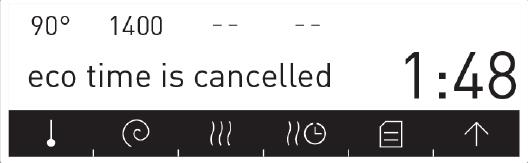 Eğer seçtiğiniz programı Eco Time saatleri arasında çalıştırmak istemiyorsanız. tuşuna tekrar dokununuz. Ekranda ekonomik zaman iptal edildi yazısı çıkacaktır. EC TIME 8 kg.6 6 kg.
