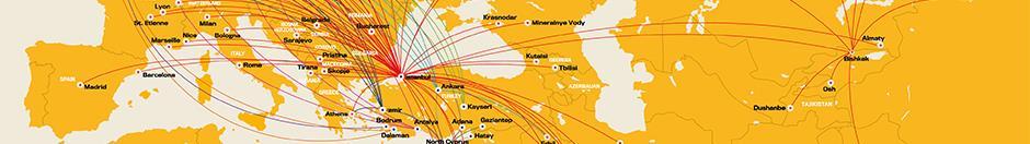 2017 NETWORK GELİŞİMİ Yeni Destinasyonlar ve Frekans Artışı 2016/17 Kış Dönemi Yeni Destinasyonlar Ankara-Kiev 6 Aralık itibariyle 4 / Hafta Mineralnye Vody 16 Aralık 4 /hafta Frekans Artışları