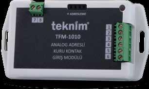 TFM-1010 KURU KONTAK GİRİŞ MODÜLÜ (TEK GİRİŞ) TFM-1110 HARİCİ BESLEMELİ ÇIKIŞ MODÜLÜ (TEK ÇIKIŞ) TFM-1010 modülü kuru kontak izleme amaçlı kullanılmaktadır.