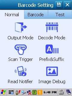 Barcode Setting programının ilk ekran görüntüsü aşağıdadır. Barcode Setting programı 3 sekme den oluşmaktadır. Bu sekmeler ve işlevleri aşağıdadır.