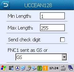 Min Length Okunabilecek minimum karekter sayısını belirler. Max Length Okunabilecek maximum karekter sayısını belirler. UCCEAN128 UCC/EAN 128 barkod tipi ile ilgili ayarların belirlenmesini sağlar.