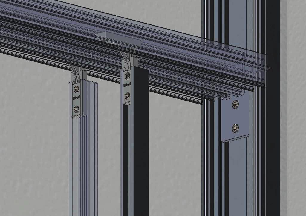 L100 DsS Duvar İçi Sürme Kapı Sistemi Sistem bileşenleri/ System components 1. Duvar profili / Track profile 2.