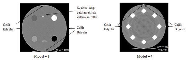 Bu görüntülerden en az birinde, modül 4 in kenarlarında bulunan 4 çelik bilyenin hepsi görünüyor olmalıdır (şekil 3.5b).