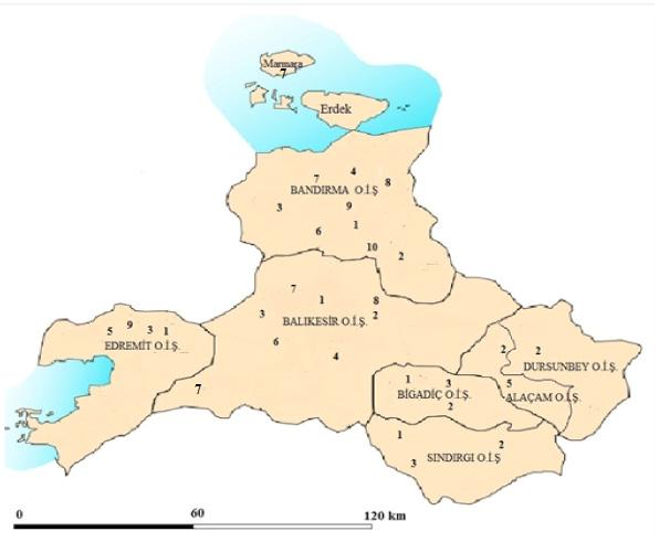 Çizelge 1. Balıkesir Orman Bölge müdürlüğü sınırlarında yoğun olarak üretimi yapılan odun dışı orman ürünleri ve değerlendirme şekilleri.