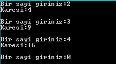 23 Örnek7: 0 girilene kadar, girilen