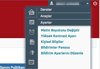 bilgi sistemine giriş yaparken kullandığınız) kullandığınız bilgilerdir.