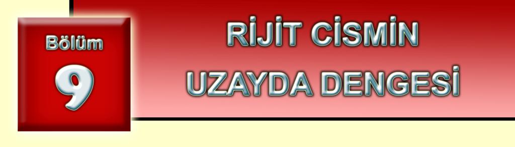 9.1 UZAYDA SERBESTLİK DERECESİ Üç boyutlu uzayda serbestlik derecesinin tespiti, 5.