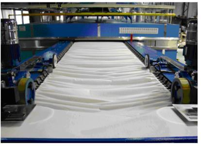 Hot-flue polyesterin termofiksajı için en uygun makinelerden biridir. Hot-flue makinelerde sıcak hava akımı kumaş yüzeyine paralel olarak gönderilmektedir.