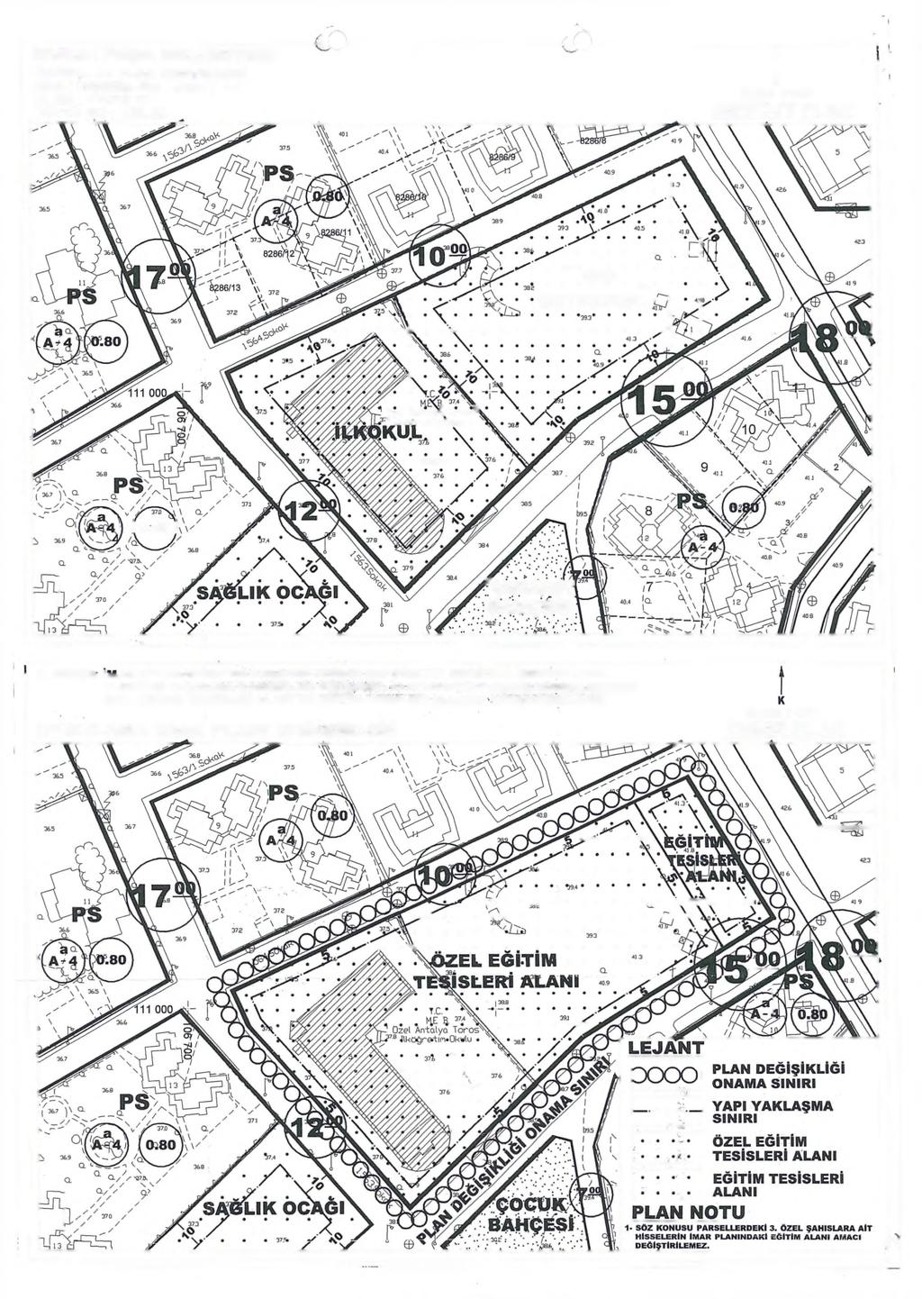 M URATPAŞA BELEDİYESİ M AHALLE : ALAN M AHALLESİ ADA / P A R S E L NO : 8287 /1-2 ALAN : 11012 M2