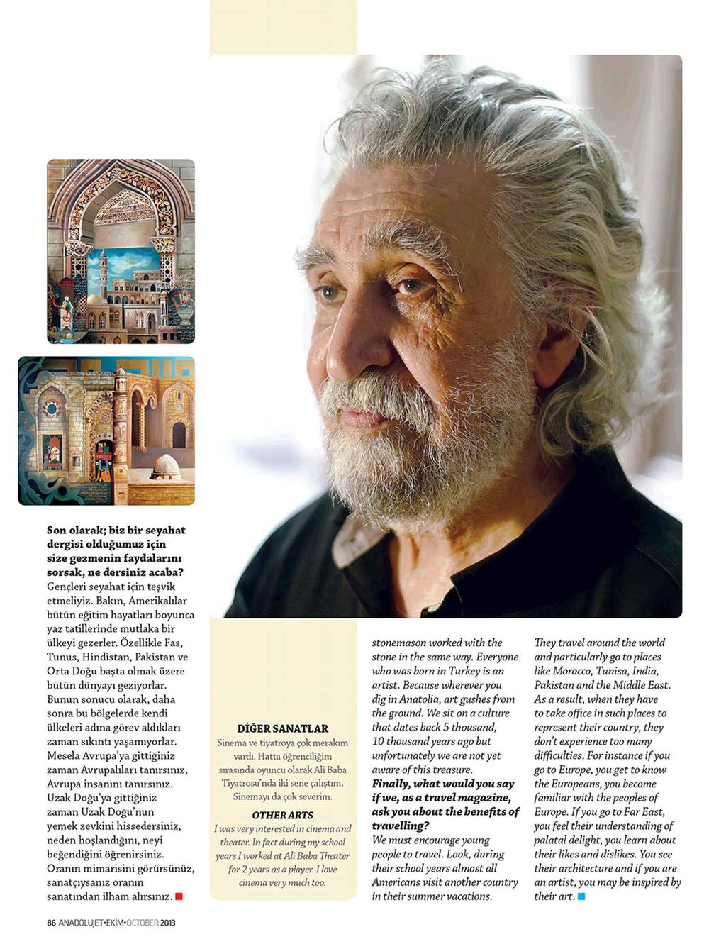 MEDENIYETIN RESMINI ÇIZMEK Yayın Adı : Anadolu Jet Magazin Sayfa :