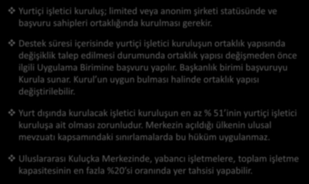 Başkanlık birimi başvuruyu Kurula sunar. Kurul un uygun bulması halinde ortaklık yapısı değiştirilebilir.