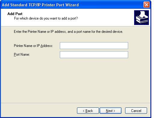 11. Bağlantı Noktası Ekle altında, Yazıcı Adı veya IP Adresi metin kutusunda MFP yazıcı adını veya IP adresini yazın ve daha sonra İleri yi tıklatın.